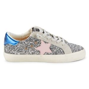 Vintage Havana Paulina Embellished Sneakers Silver Glitter Pink Blue Size 5.5
